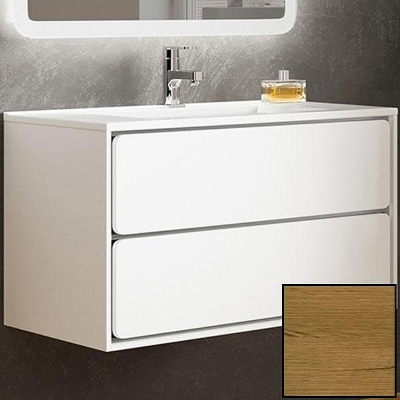 Тумба с раковиной SanVit Бруно-2 120 kbruno2120 с фактурой под дерево подвесная Акация светлая