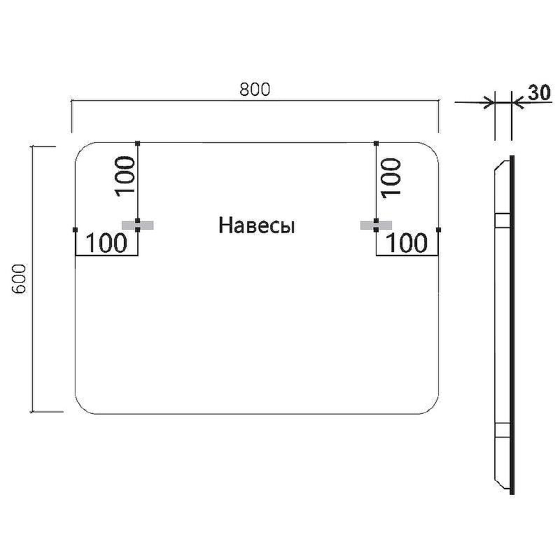 Зеркало Vincea 80 VLM-3VC800B-2 с подсветкой Черное с сенсорным выключателем с подогревом и диммером, купить, цена, заказать, магазин, доставка, скидка, промокод, купить, цена, заказать, магазин, доставка, скидка, промокод