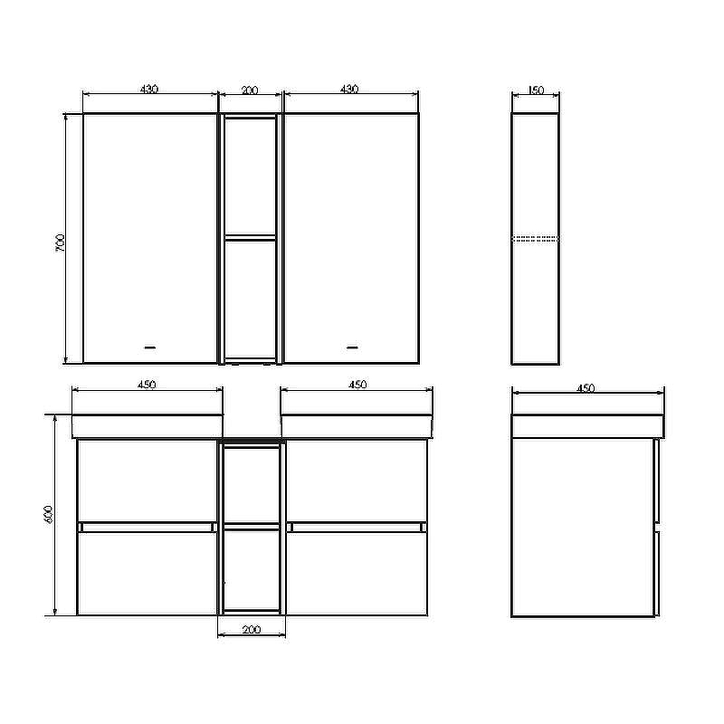 Подвесной шкаф Comforty Дартфорд 20 00-00013693 Дуб темно-коричневый, купить, цена, заказать, магазин, доставка, скидка, промокод, купить, цена, заказать, магазин, доставка, скидка, промокод