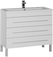 Тумба под раковину Aquanet Верона 100 178471 3 ящика Белая, купить, цена, заказать, магазин, доставка, скидка, промокод, купить, цена, заказать, магазин, доставка, скидка, промокод