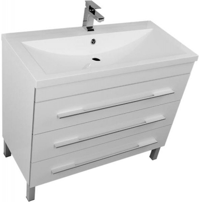 Тумба под раковину Aquanet Верона 100 178471 3 ящика Белая