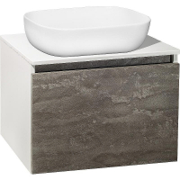Тумба под раковину Runo Бари 60 00-00001378 подвесная Железный камень Белая, купить, цена, заказать, магазин, доставка, скидка, промокод, купить, цена, заказать, магазин, доставка, скидка, промокод