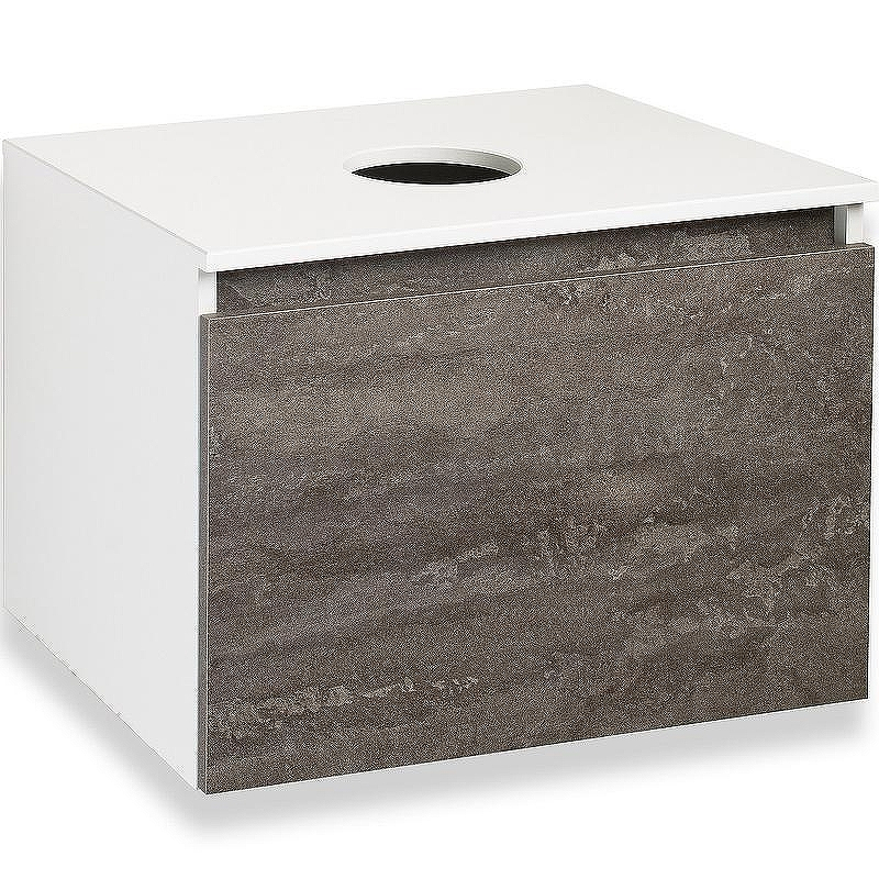 Тумба под раковину Runo Бари 60 00-00001378 подвесная Железный камень Белая, купить, цена, заказать, магазин, доставка, скидка, промокод, купить, цена, заказать, магазин, доставка, скидка, промокод