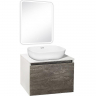 Тумба под раковину Runo Бари 60 00-00001378 подвесная Железный камень Белая, купить, цена, заказать, магазин, доставка, скидка, промокод, купить, цена, заказать, магазин, доставка, скидка, промокод