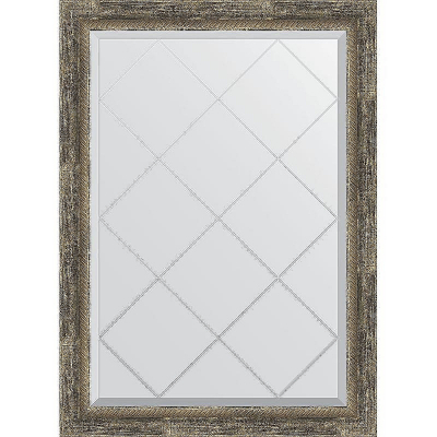 Зеркало Evoform Exclusive-G 101х73 BY 4178 с гравировкой в багетной раме - Старое дерево с плетением 70