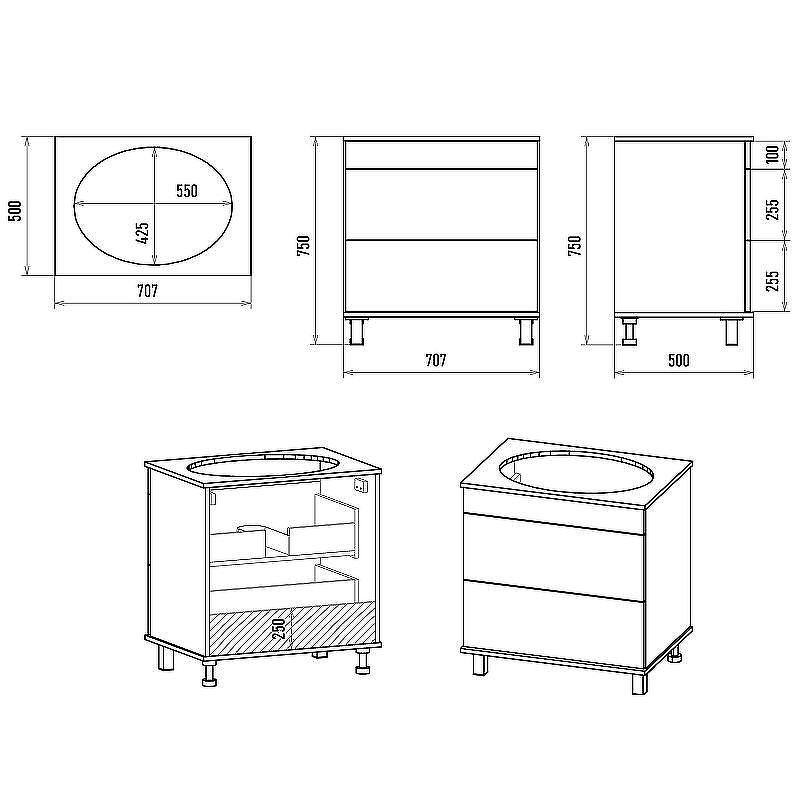Тумба с раковиной Brevita Enfida 70 УТ000022839 Зеленая матовая, купить, цена, заказать, магазин, доставка, скидка, промокод, купить, цена, заказать, магазин, доставка, скидка, промокод