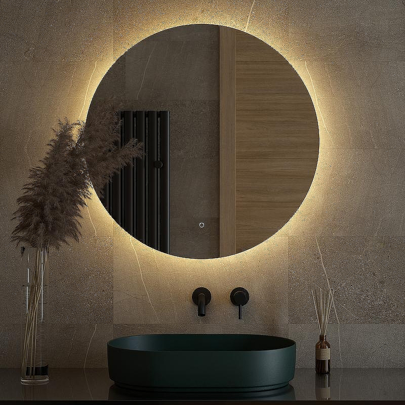 Зеркало Defesto Opti 80x80 DF 2855S с подсветкой 25W-3000К/Сенсорный выключатель/Теплый белый свет, купить, цена, заказать, магазин, доставка, скидка, промокод, купить, цена, заказать, магазин, доставка, скидка, промокод