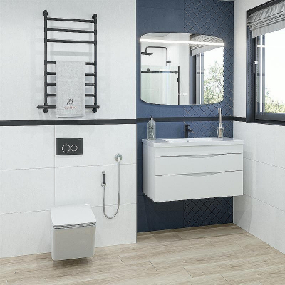 Зеркало Caprigo Софт 100 2062HW с подсветкой с сенсорным выключателем с подогревом и часами