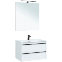 Комплект мебели для ванной Aquanet Lino 80 271955 подвесной Белый матовый, купить, цена, заказать, магазин, доставка, скидка, промокод, купить, цена, заказать, магазин, доставка, скидка, промокод