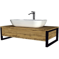 Тумба под раковину 1MarKa Grunge Loft 100П У85844 подвесная Дуб вотан, купить, цена, заказать, магазин, доставка, скидка, промокод, купить, цена, заказать, магазин, доставка, скидка, промокод