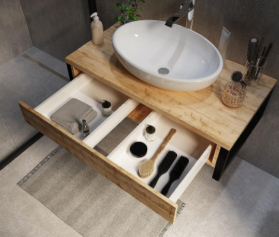 Тумба под раковину 1MarKa Grunge Loft 100П У85844 подвесная Дуб вотан