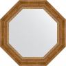 Зеркало Evoform Octagon 53х53 BY 3673 в багетной раме - Состаренная бронза с плетением 70, купить, цена, заказать, магазин, доставка, скидка, промокод, купить, цена, заказать, магазин, доставка, скидка, промокод