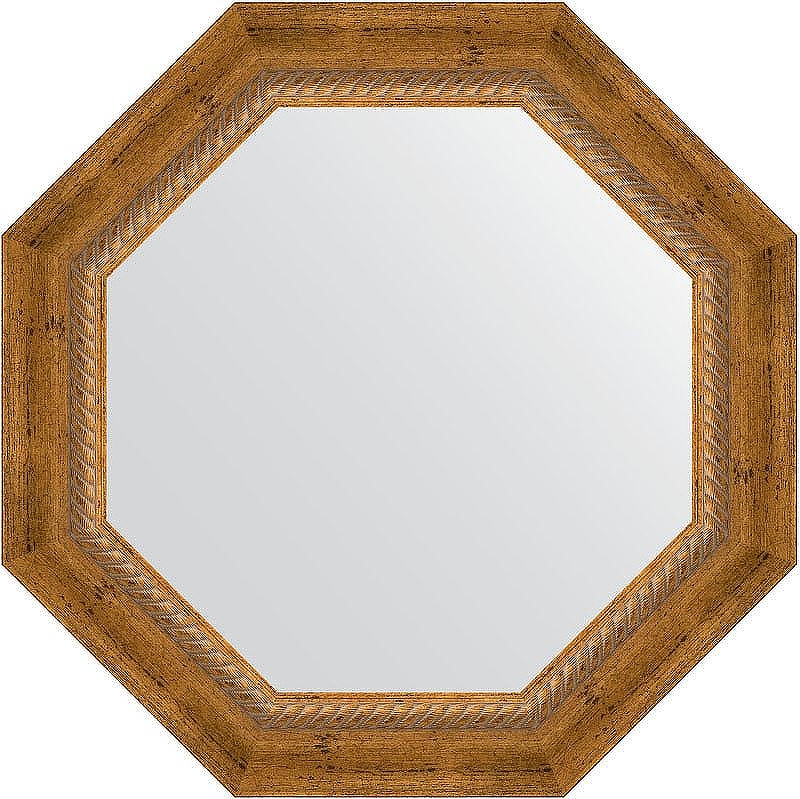 Зеркало Evoform Octagon 53х53 BY 3673 в багетной раме - Состаренная бронза с плетением 70, купить, цена, заказать, магазин, доставка, скидка, промокод, купить, цена, заказать, магазин, доставка, скидка, промокод