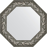 Зеркало Evoform Octagon 69х69 BY 3833 в багетной раме - Византия серебро 99, купить, цена, заказать, магазин, доставка, скидка, промокод, купить, цена, заказать, магазин, доставка, скидка, промокод