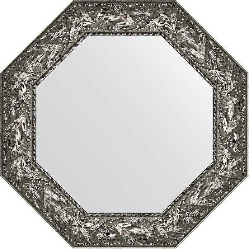 Зеркало Evoform Octagon 69х69 BY 3833 в багетной раме - Византия серебро 99, купить, цена, заказать, магазин, доставка, скидка, промокод, купить, цена, заказать, магазин, доставка, скидка, промокод