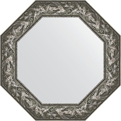 Зеркало Evoform Octagon 69х69 BY 3833 в багетной раме - Византия серебро 99