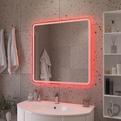 Зеркало Cezares Multicolore 70 CZR-SPC-MC-700-800-RGB-TCH с подсветкой с сенсорным выключателем и функцией памяти