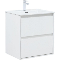 Тумба под раковину Aquanet Милан 60 336367 подвесная Белый глянец, купить, цена, заказать, магазин, доставка, скидка, промокод, купить, цена, заказать, магазин, доставка, скидка, промокод