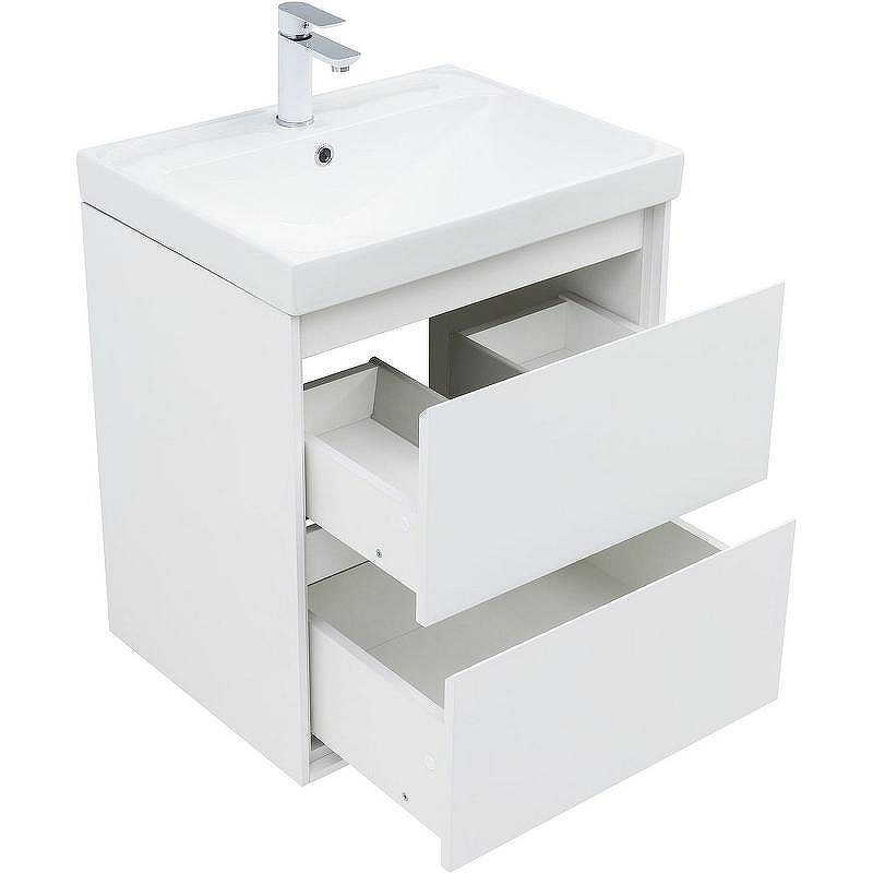 Тумба под раковину Aquanet Милан 60 336367 подвесная Белый глянец, купить, цена, заказать, магазин, доставка, скидка, промокод, купить, цена, заказать, магазин, доставка, скидка, промокод