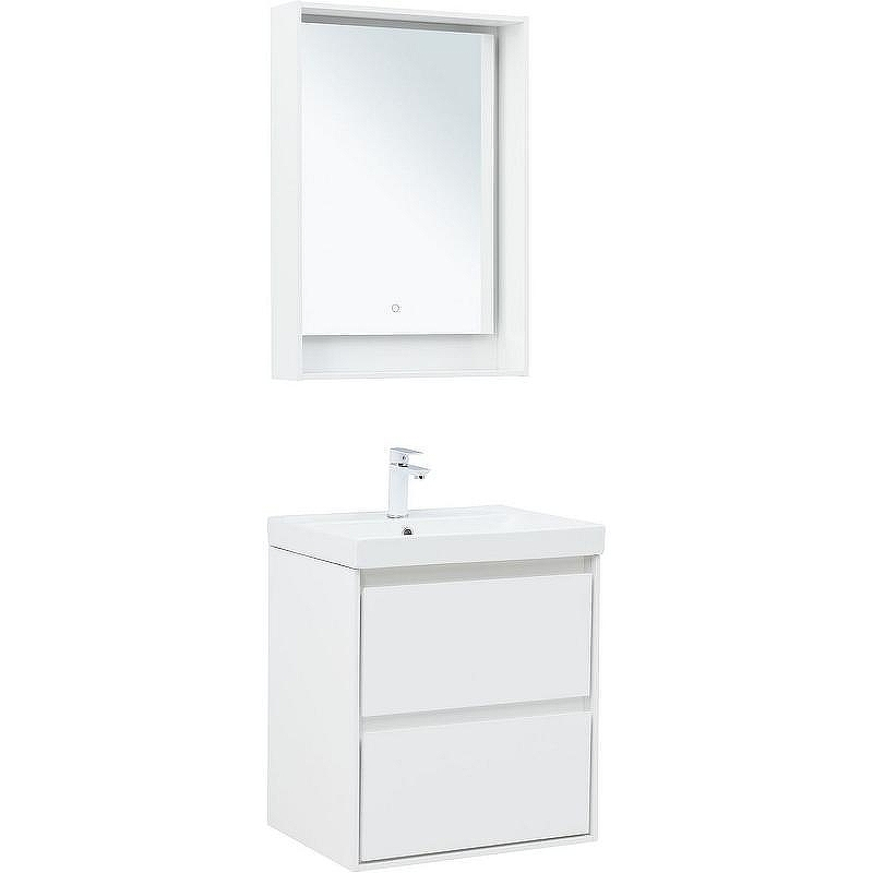 Тумба под раковину Aquanet Милан 60 336367 подвесная Белый глянец, купить, цена, заказать, магазин, доставка, скидка, промокод, купить, цена, заказать, магазин, доставка, скидка, промокод