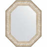 Зеркало Evoform Polygon 100х80 BY 7256 в багетной раме - Виньетка серебро 109, купить, цена, заказать, магазин, доставка, скидка, промокод, купить, цена, заказать, магазин, доставка, скидка, промокод