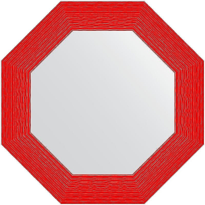 Зеркало Evoform Octagon 61x61 BY 7408 в багетной раме - Красная волна 89