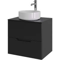 Тумба с раковиной Orange Line 60 Li-60TubMDF+B09-360W подвесная Черная матовая, купить, цена, заказать, магазин, доставка, скидка, промокод, купить, цена, заказать, магазин, доставка, скидка, промокод