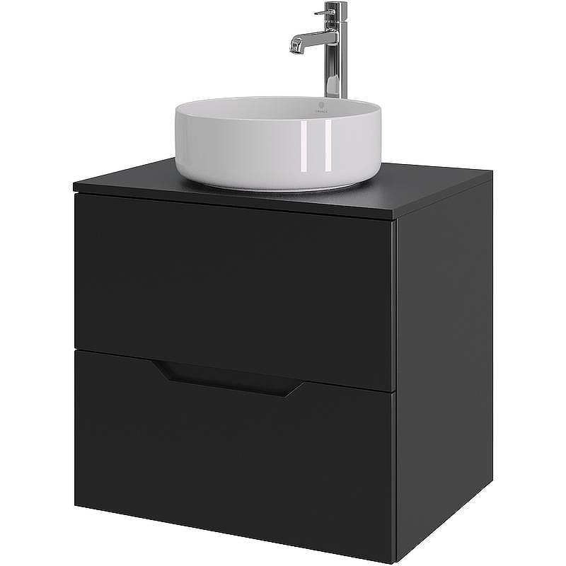 Тумба с раковиной Orange Line 60 Li-60TubMDF+B09-360W подвесная Черная матовая, купить, цена, заказать, магазин, доставка, скидка, промокод, купить, цена, заказать, магазин, доставка, скидка, промокод