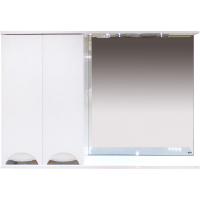 Зеркало со шкафом Misty Куба 120 L П-Куб-01120-011Л с подсветкой Белое, купить, цена, заказать, магазин, доставка, скидка, промокод, купить, цена, заказать, магазин, доставка, скидка, промокод