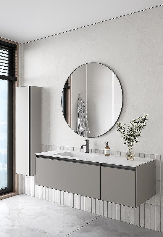 Шкаф пенал Boheme Armadi Art Quatro 35 791-L-A подвесной Luna профиль Антрацит, купить, цена, заказать, магазин, доставка, скидка, промокод, купить, цена, заказать, магазин, доставка, скидка, промокод