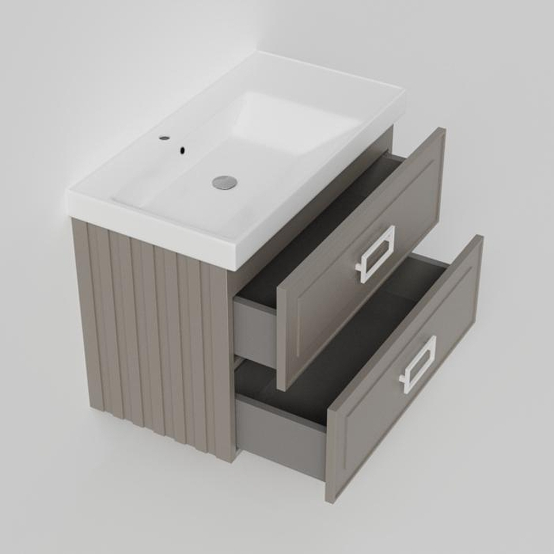 Тумба под раковину La Fenice Cubo Twin 90 FNC-01-CUB-C-90-2 подвесная Бежевая матовая, купить, цена, заказать, магазин, доставка, скидка, промокод, купить, цена, заказать, магазин, доставка, скидка, промокод