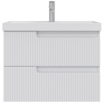 Тумба под раковину СанТа Альтаир 70 700499 подвесная Белый глянец