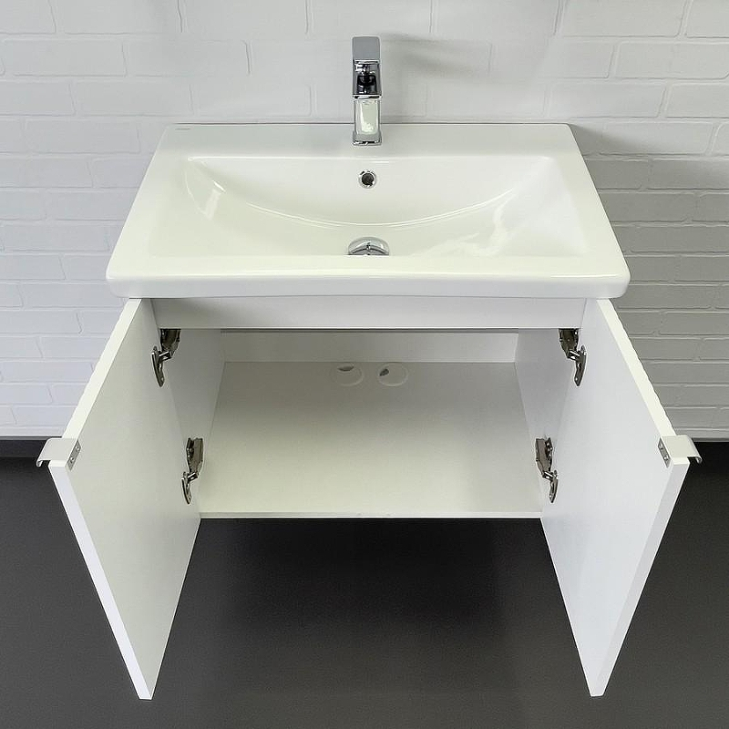 Тумба с раковиной Comforty Лима 70П 00-00001284 подвесная Белая матовая, купить, цена, заказать, магазин, доставка, скидка, промокод, купить, цена, заказать, магазин, доставка, скидка, промокод