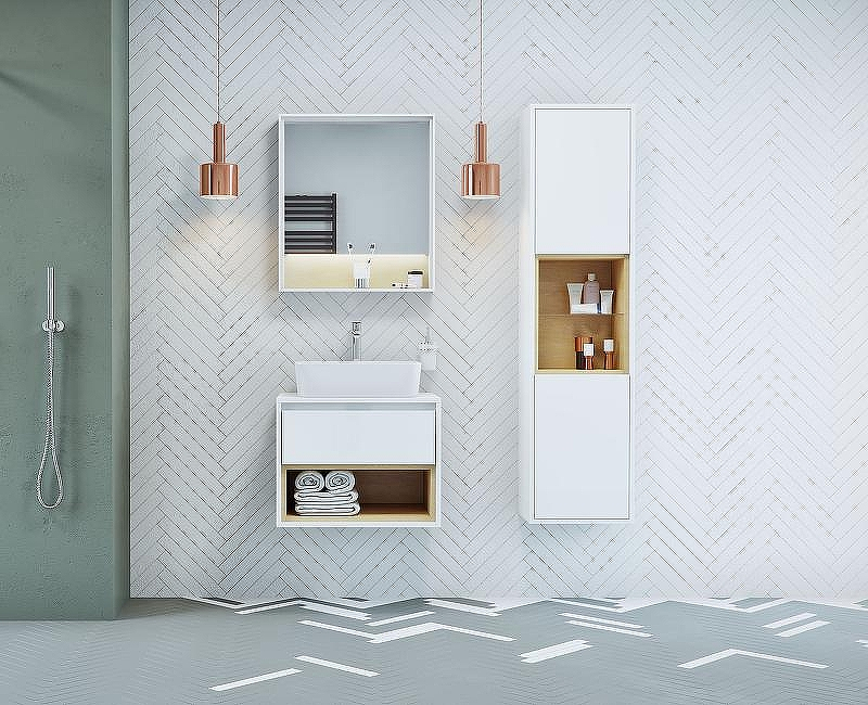 Шкаф пенал Excellent Tuto 40 MLEX.0201.400.WHBL подвесной Белый Дуб, купить, цена, заказать, магазин, доставка, скидка, промокод, купить, цена, заказать, магазин, доставка, скидка, промокод