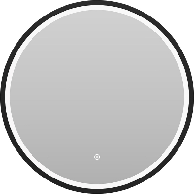 Зеркало Misty Альферац 60 АЛЬ-02-60-14 с подсветкой Черное матовое с сенсорным выключателем