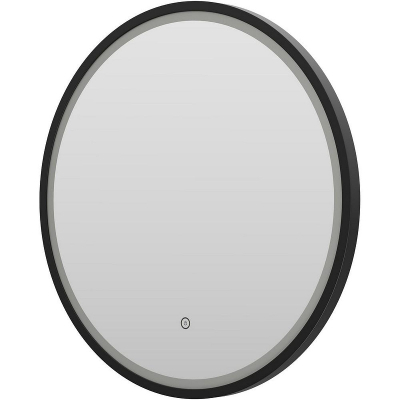 Зеркало Misty Альферац 60 АЛЬ-02-60-14 с подсветкой Черное матовое с сенсорным выключателем