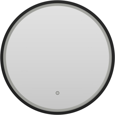 Зеркало Misty Альферац 60 АЛЬ-02-60-14 с подсветкой Черное матовое с сенсорным выключателем