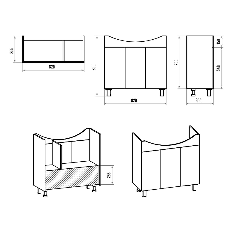 Тумба с раковиной Misty Изео 85 УТ000015764 Белая, купить, цена, заказать, магазин, доставка, скидка, промокод, купить, цена, заказать, магазин, доставка, скидка, промокод