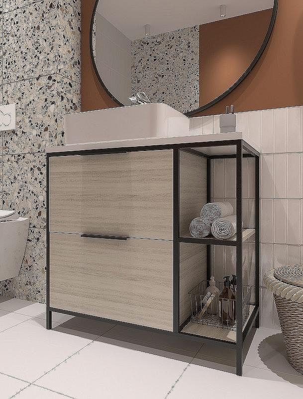 Тумба под раковину Cersanit Bosquet 80 63012 Дуб, купить, цена, заказать, магазин, доставка, скидка, промокод, купить, цена, заказать, магазин, доставка, скидка, промокод