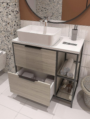 Тумба под раковину Cersanit Bosquet 80 63012 Дуб