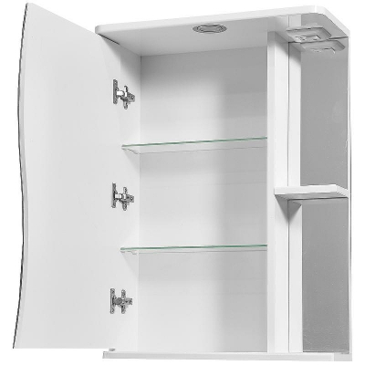 Зеркальный шкаф Stella Polar Волна Верея 55 SP-00000040 с подсветкой Белый