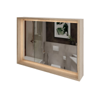 Зеркало ЗОВ Парма 100 PZD100 с подсветкой цвет Дуб медовый, купить, цена, заказать, магазин, доставка, скидка, промокод, купить, цена, заказать, магазин, доставка, скидка, промокод