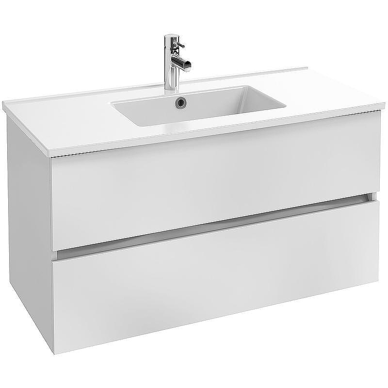 Тумба под раковину Jacob Delafon Tolbiac 100 EB2383-J5 подвесная Белый лак, купить, цена, заказать, магазин, доставка, скидка, промокод, купить, цена, заказать, магазин, доставка, скидка, промокод