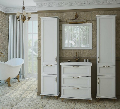 Шкаф пенал Эстет Bali Classic 42 L ФР-00002157 Белый