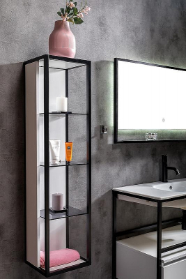 Шкаф пенал Boheme Armadi Art Loft 30 896-W подвесной Белый Черный