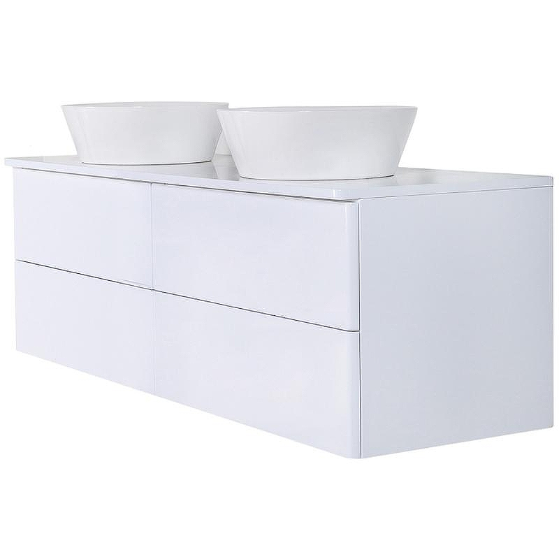 Тумба с раковиной Orange Otto 130 Ot-130TuMDF+B08-360W подвесная Белый глянец, купить, цена, заказать, магазин, доставка, скидка, промокод, купить, цена, заказать, магазин, доставка, скидка, промокод