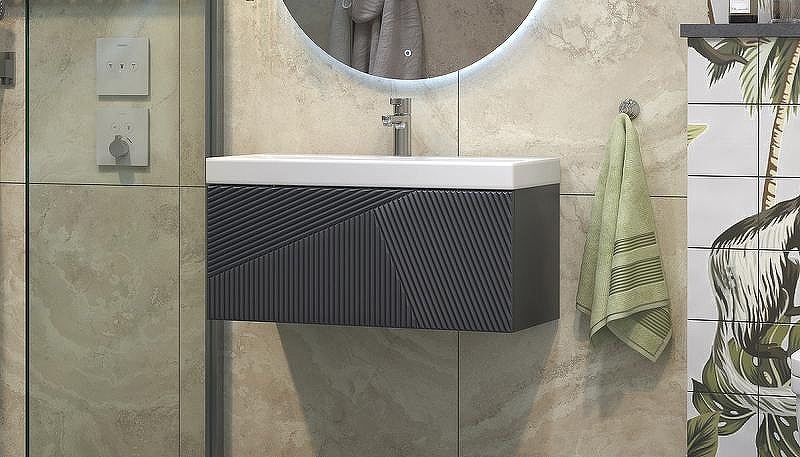 Тумба под раковину Velvex Edge 80 tp.EDG.9696.80.1Y подвесная Графит, купить, цена, заказать, магазин, доставка, скидка, промокод, купить, цена, заказать, магазин, доставка, скидка, промокод