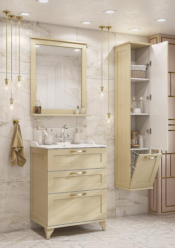 Тумба под раковину Aquaton Леон 65 Н 1A194601LBPR0 Дуб бежевый, купить, цена, заказать, магазин, доставка, скидка, промокод, купить, цена, заказать, магазин, доставка, скидка, промокод