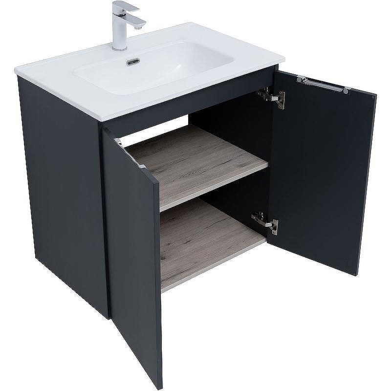 Тумба под раковину Aquanet Алвита New 70 303904 подвесная Антрацит, купить, цена, заказать, магазин, доставка, скидка, промокод, купить, цена, заказать, магазин, доставка, скидка, промокод