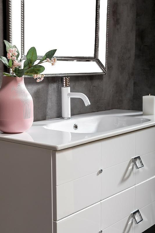 Тумба под раковину Boheme Armadi Art Vallessi Avangarde Piazza 80 841-080-WCR подвесная Белый Хром, купить, цена, заказать, магазин, доставка, скидка, промокод, купить, цена, заказать, магазин, доставка, скидка, промокод